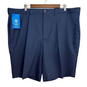 NWT Haggar cool 18 pro shorts mens 42W navy cool 18 pro performance stretch golf